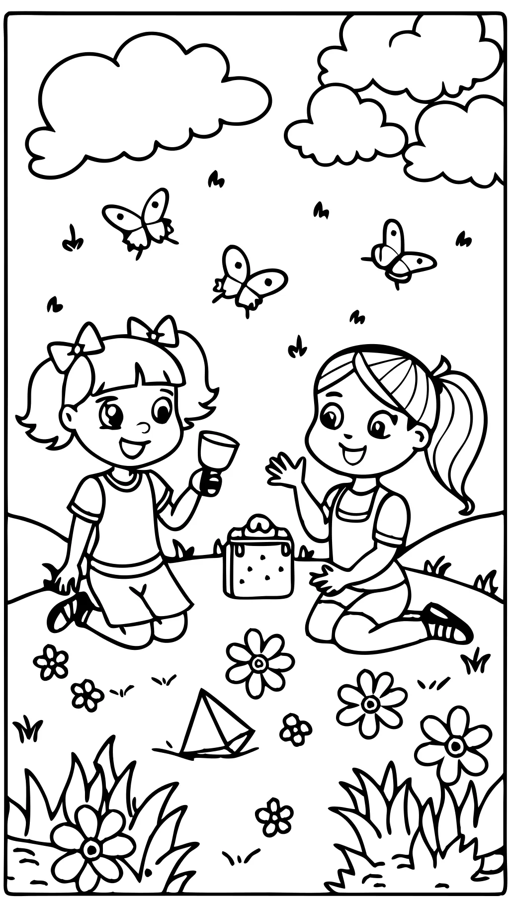 sisters coloring pages